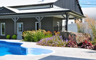 Adding Low-Maintenance, Colourful Gardens Around Pool