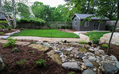 Intricate Labyrinth, Stone Walkway, and Water Feature