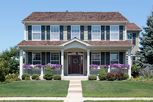 improve curb appeal medium moderate budget window boxes stone walkway 