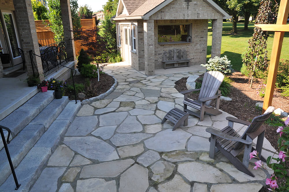 stratford landscaping hardscaping flagstone patio